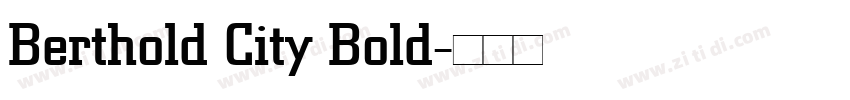 Berthold City Bold字体转换